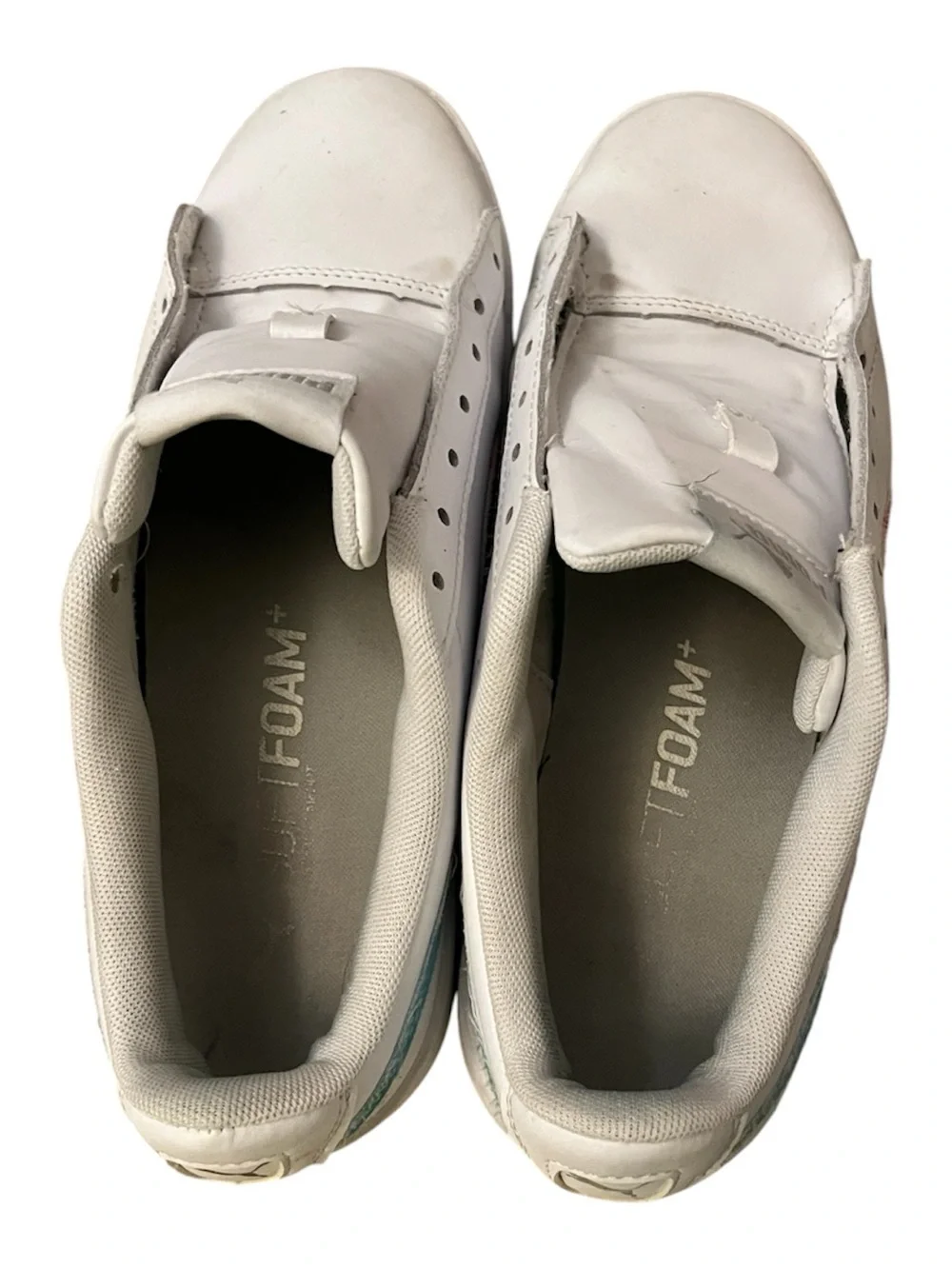 Puma White Low-Top Leather Sneakers
